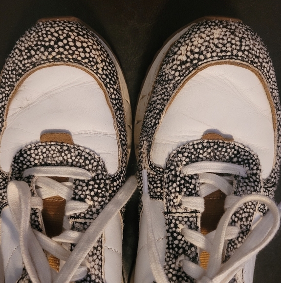 MADEWELL Kickoff trainers sneakers Women's 8.5 leather calf hair athletic shoes - Picture 5 of 11